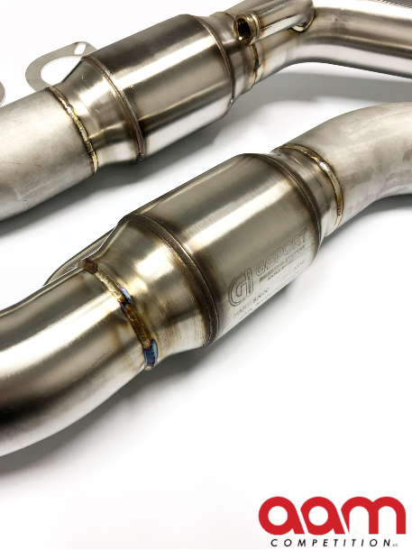 AAM Competition Nissan Z 3.0T Cast Full Downpipes High Flow AAM Competition Nissan Z 3.0T Cast Full Downpipes High Flow